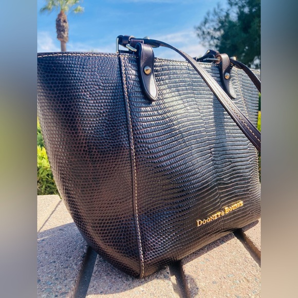 Dooney & Bourke Python Embossed Leather Tote - Picture 2 of 11